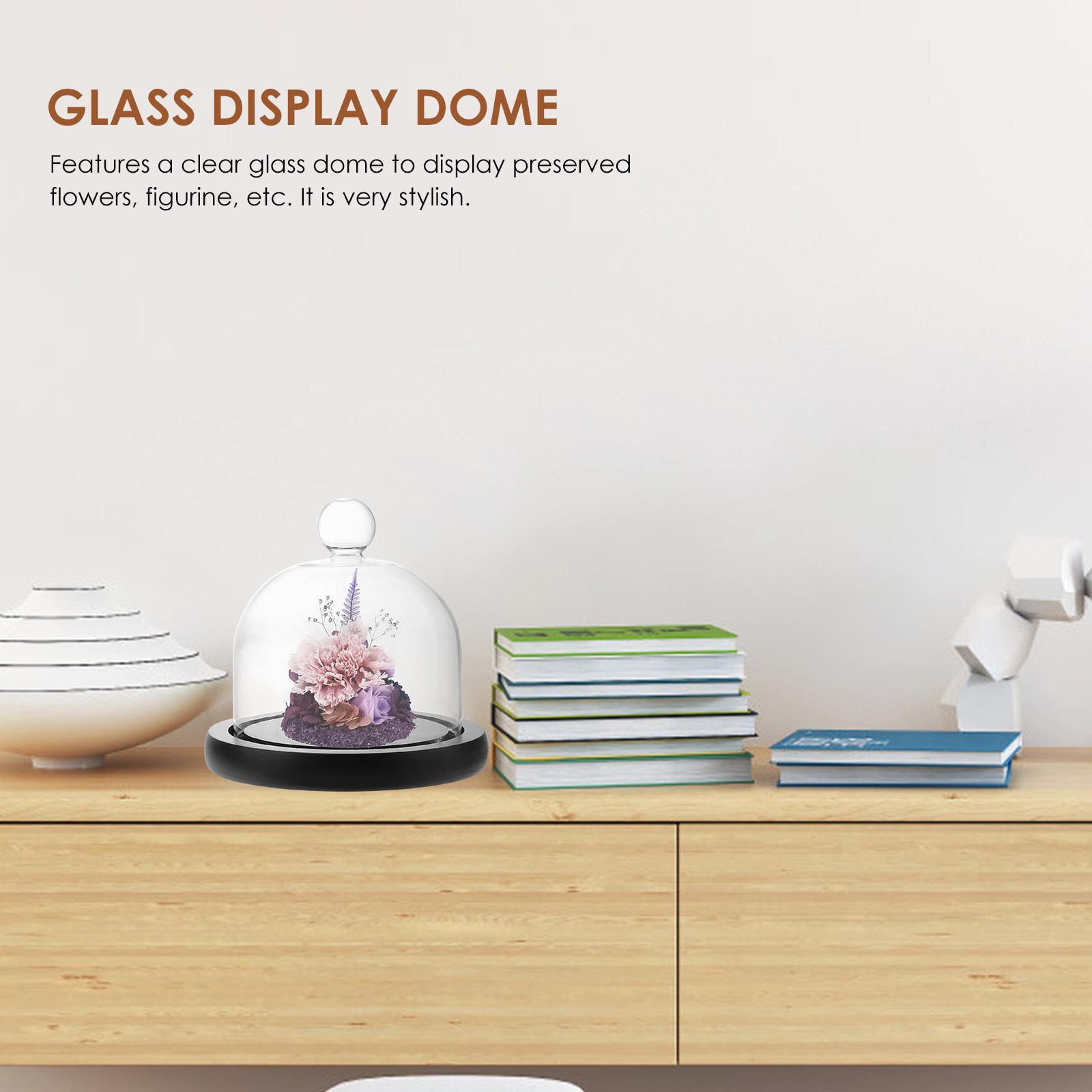 Clear Glass Display Dome for P - Plastic Dome Clear บทวิจารณ์และราคา