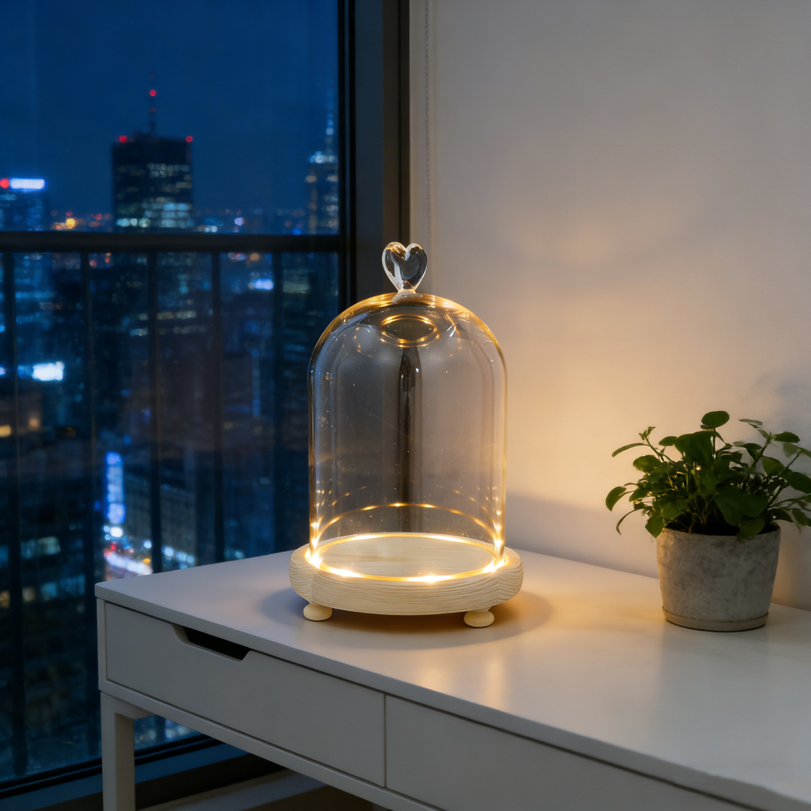 Heart Shaped Glass Dome Cloche - Plastic Dome Clear บทวิจารณ์และราคา