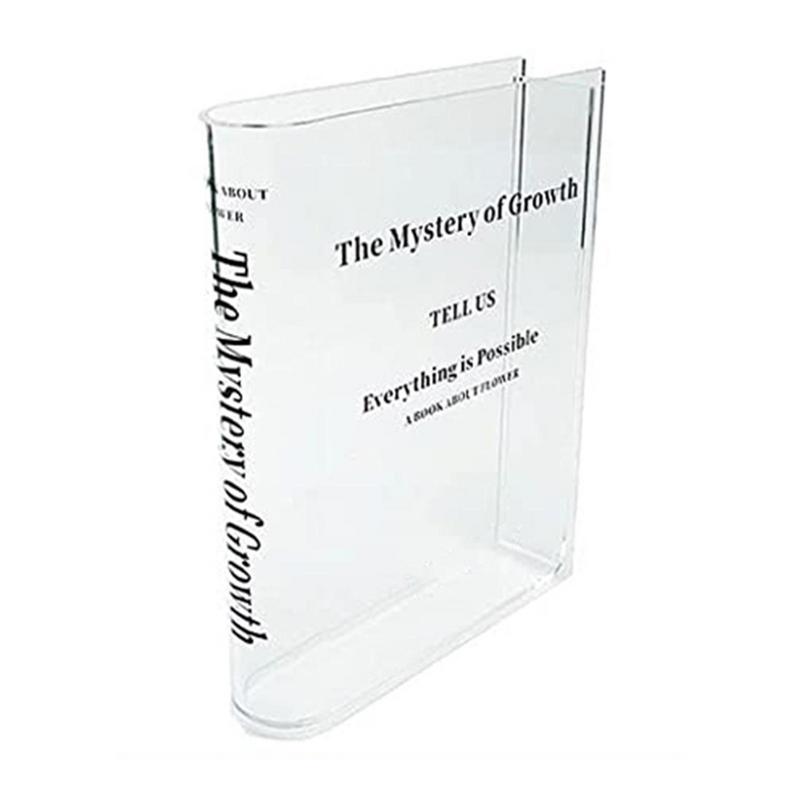 Clear Book Vase Aesthetic Acry - Propagation Station Vase บทวิจารณ์และราคา