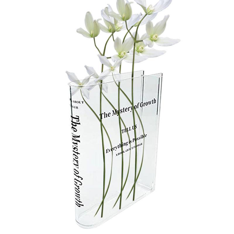Clear Book Vase Aesthetic Acry - Propagation Station Vase บทวิจารณ์และราคา