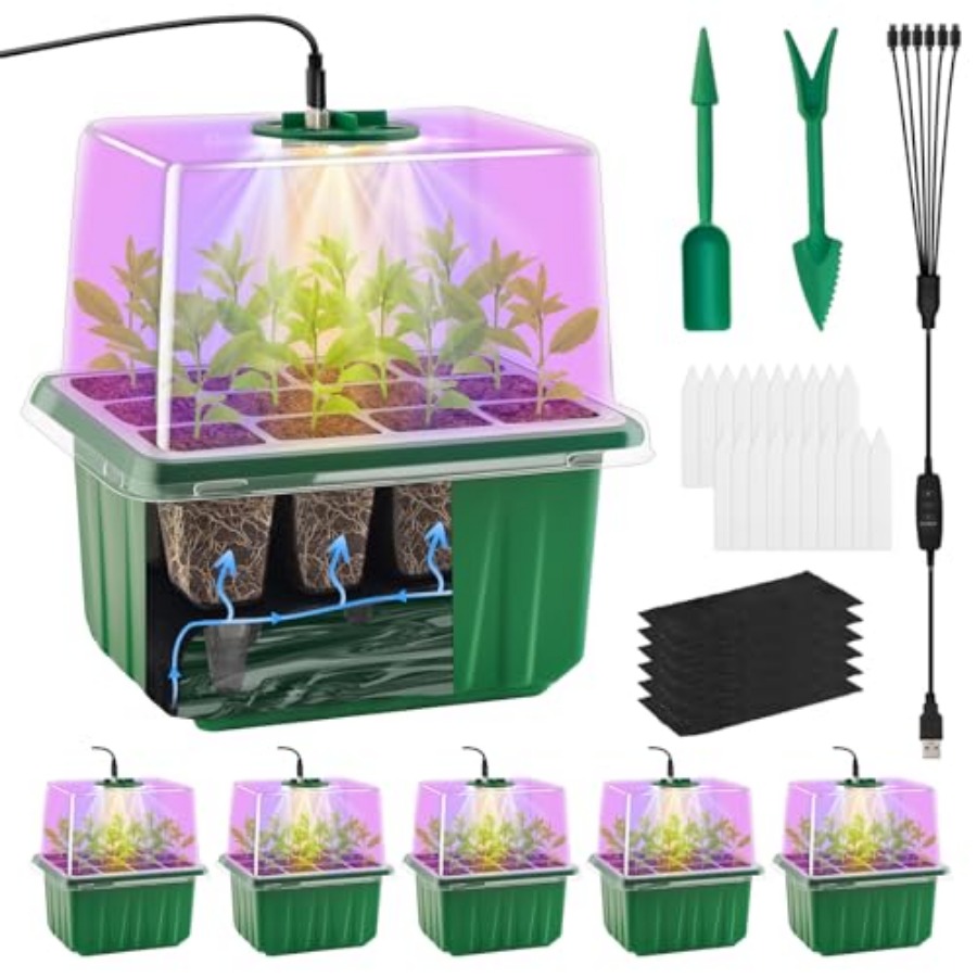 Seed Starter Tray with Light,  - Humidity Dome Kit บทวิจารณ์และราคา