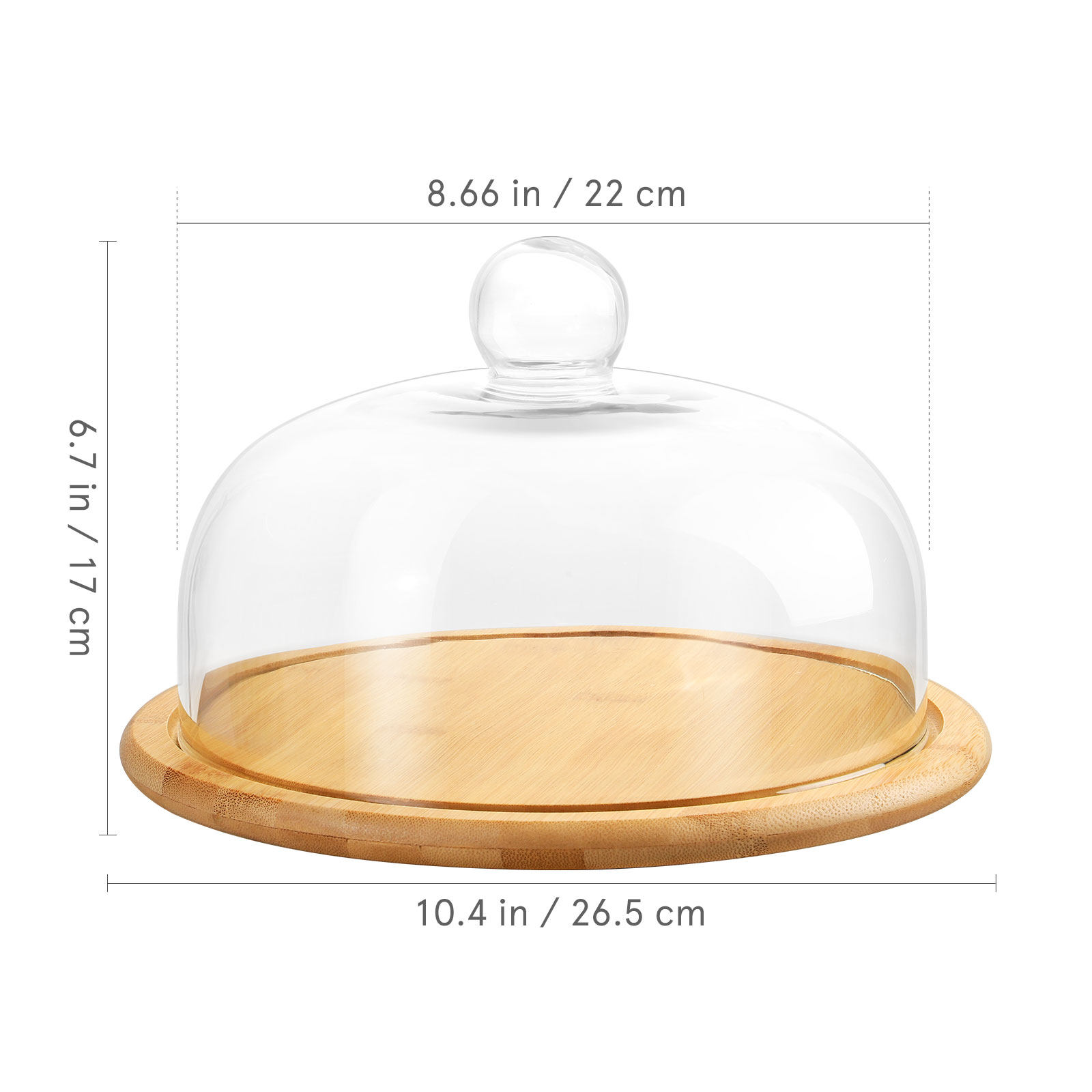 1Set Cake Holder Glass Dome Co - Plastic Dome Clear บทวิจารณ์และราคา