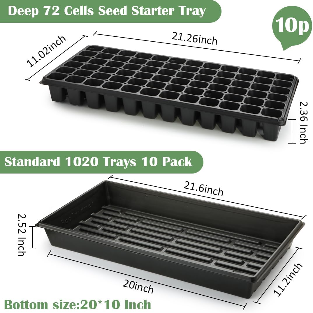 20-Piece Seed Starter Kit with - Propagation Tray 72 บทวิจารณ์และราคา