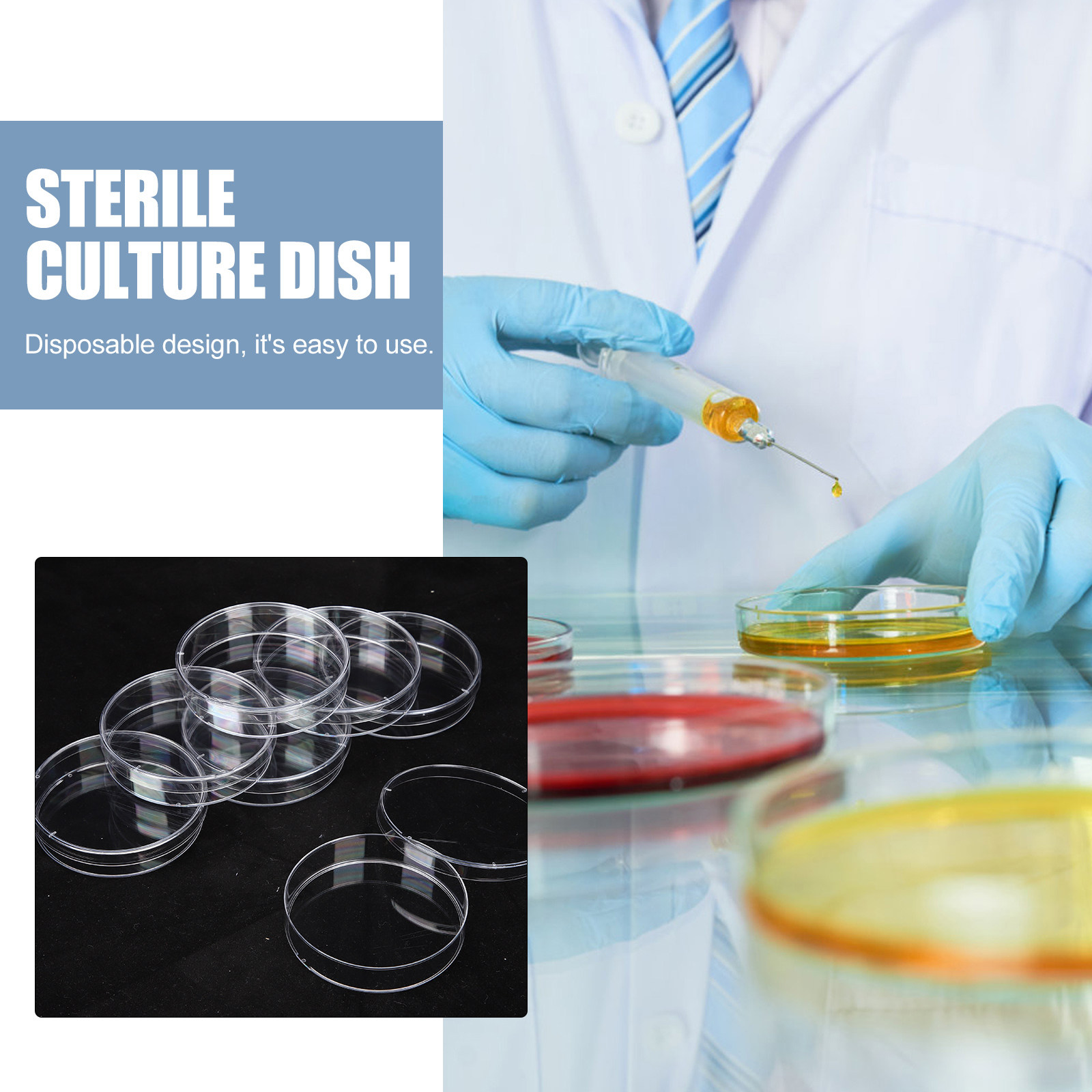 30Pcs Petri Dishes Plastic Cle - Agar Tissue Culture บทวิจารณ์และราคา